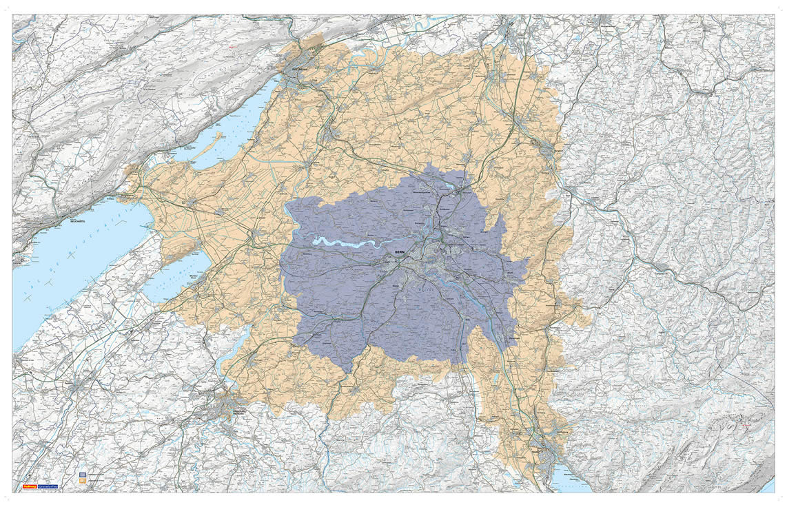 Landkarte vom Liefergebiet