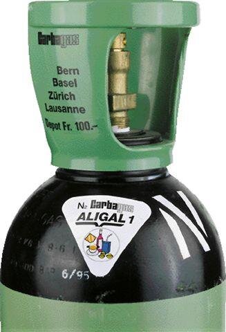 Aligal 1 ¦ 7kg
Aligal 1 (100% Stickstoff): wird vor allem zum Ausschank von stillen Getränken wie bspw. Eistee verwendet.
Stickstoff 9.3l / 1.7m3 / 7kg
UN 1066, N2, verdichtet, 2.2, (E)