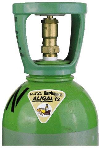 Aligal 13 ¦ 7kg
Aligal 13
Stickstoff/Kohlendioxid 9.3l / 1.4m3 / 7kg
UN 1956, verdichtetes Gas, n.a.g. (enthält, N2 / Co2), 2.2, (E )
