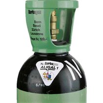 Aligal 1 ¦ 7kg 
Aligal 1 (100% Stickstoff): wird vor allem zum Ausschank von stillen Getränken wie bspw. Eistee verwendet.
Stickstoff 9.3l / 1.7m3 / 7kg
UN 1066, N2, verdichtet, 2.2, (E)