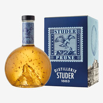 Studer`s  Swiss Premium Pflaume 42% Vol. mit echtem Gold 24ct. ( Vieille Prune)

